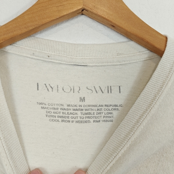 Taylor Swift Cotton Crew neck Short Sleeve T-shirt In Cream Size Medium Women's - Picture 7 of 10